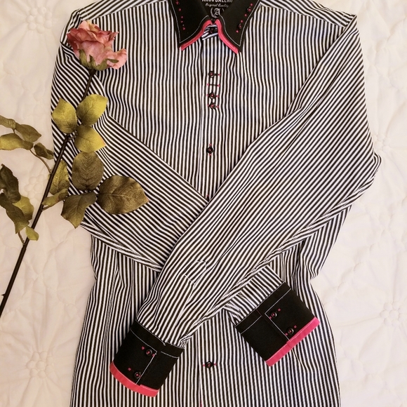 Vintage Italian Arco Baleno button down shirt sz L - Picture 13 of 13